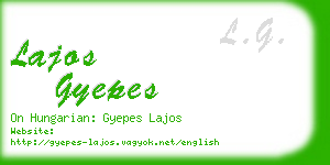 lajos gyepes business card